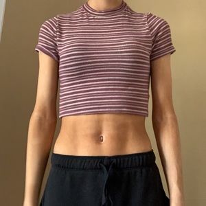 Striped maroon shirt